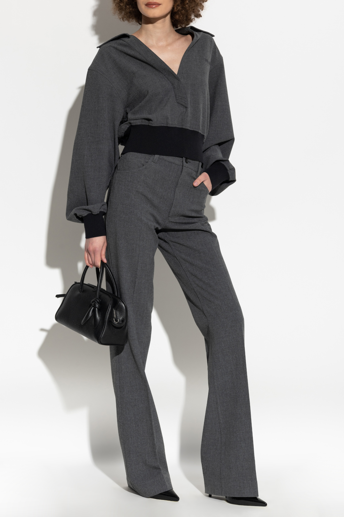 Grey Creased trousers The Attico - Vitkac Italy